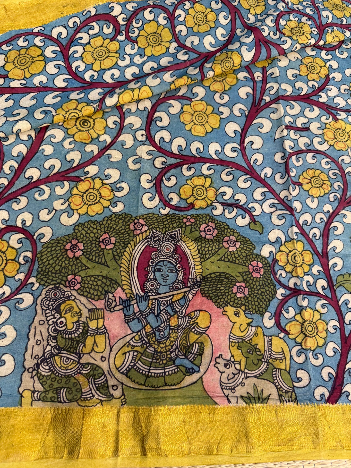Pure cotton penkalamkari blouse material