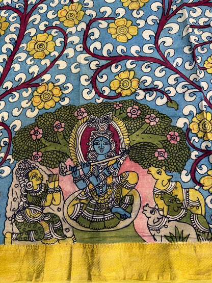 Pure cotton penkalamkari blouse material