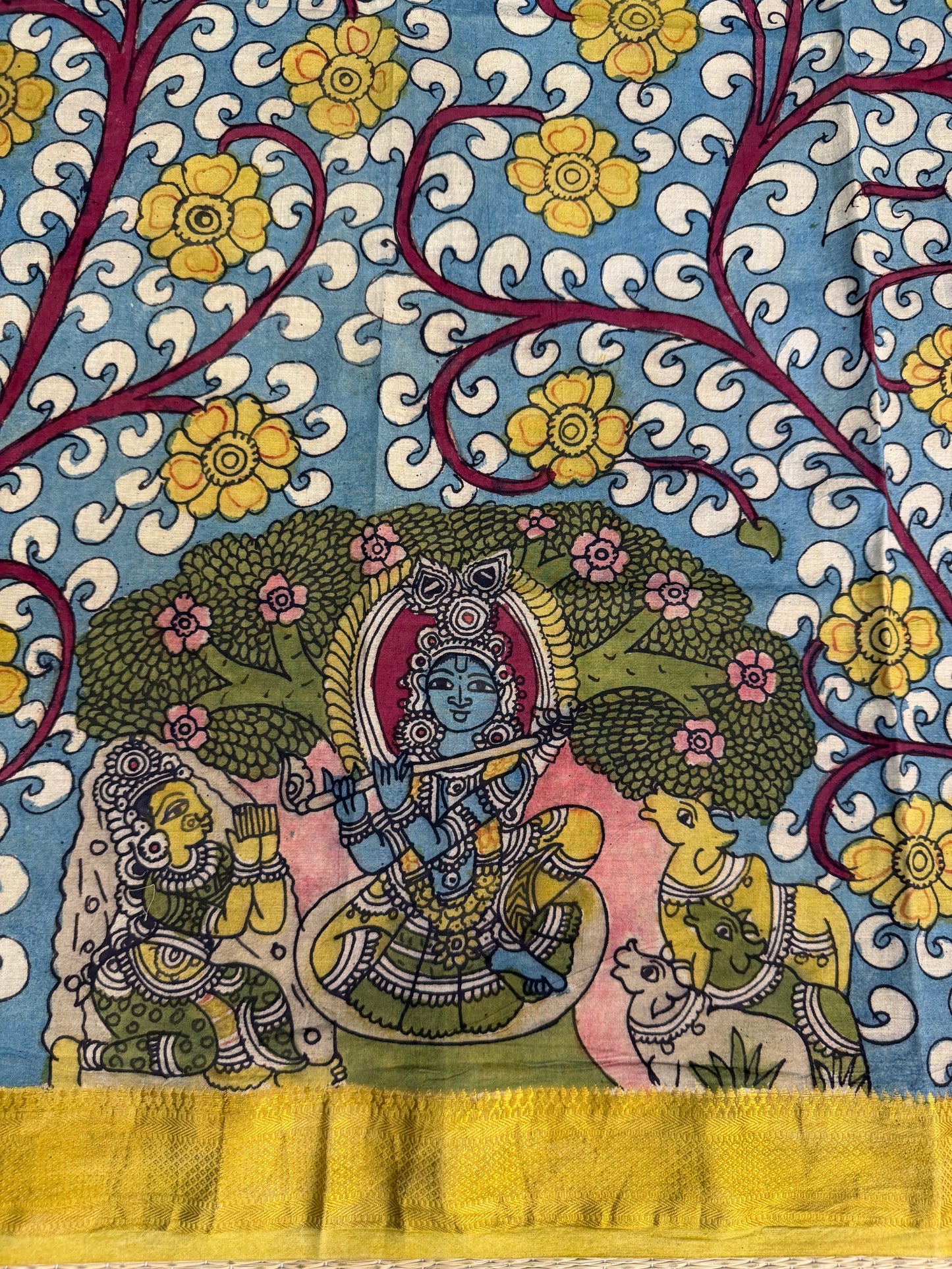 Pure cotton penkalamkari blouse material
