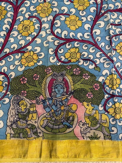 Pure cotton penkalamkari blouse material