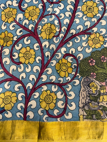 Pure cotton penkalamkari blouse material