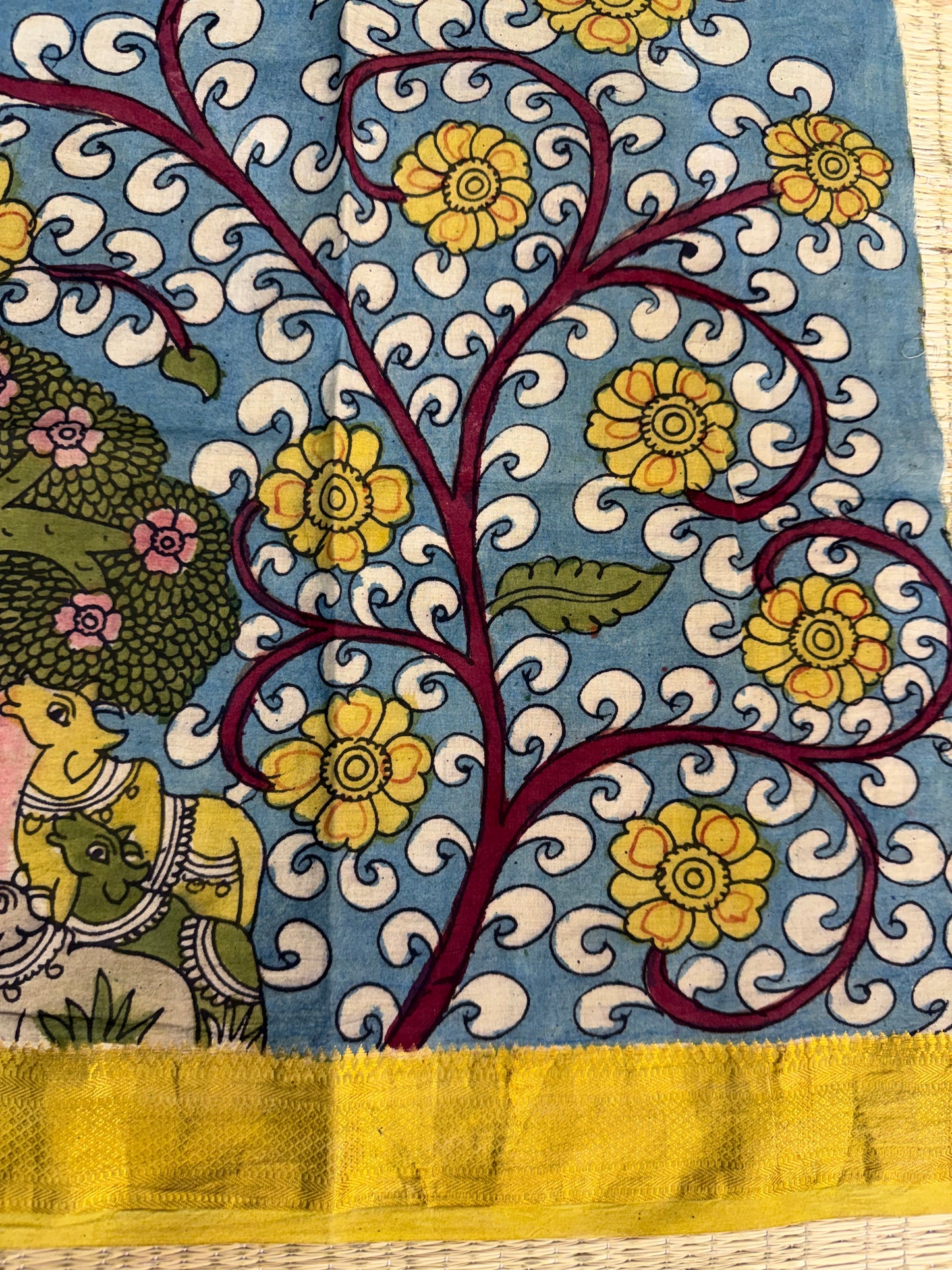 Pure cotton penkalamkari blouse material