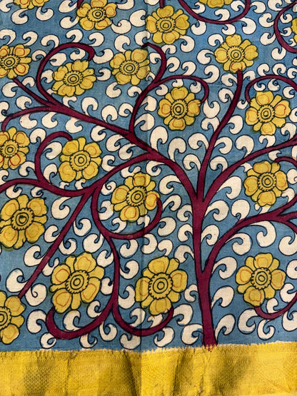 Pure cotton penkalamkari blouse material