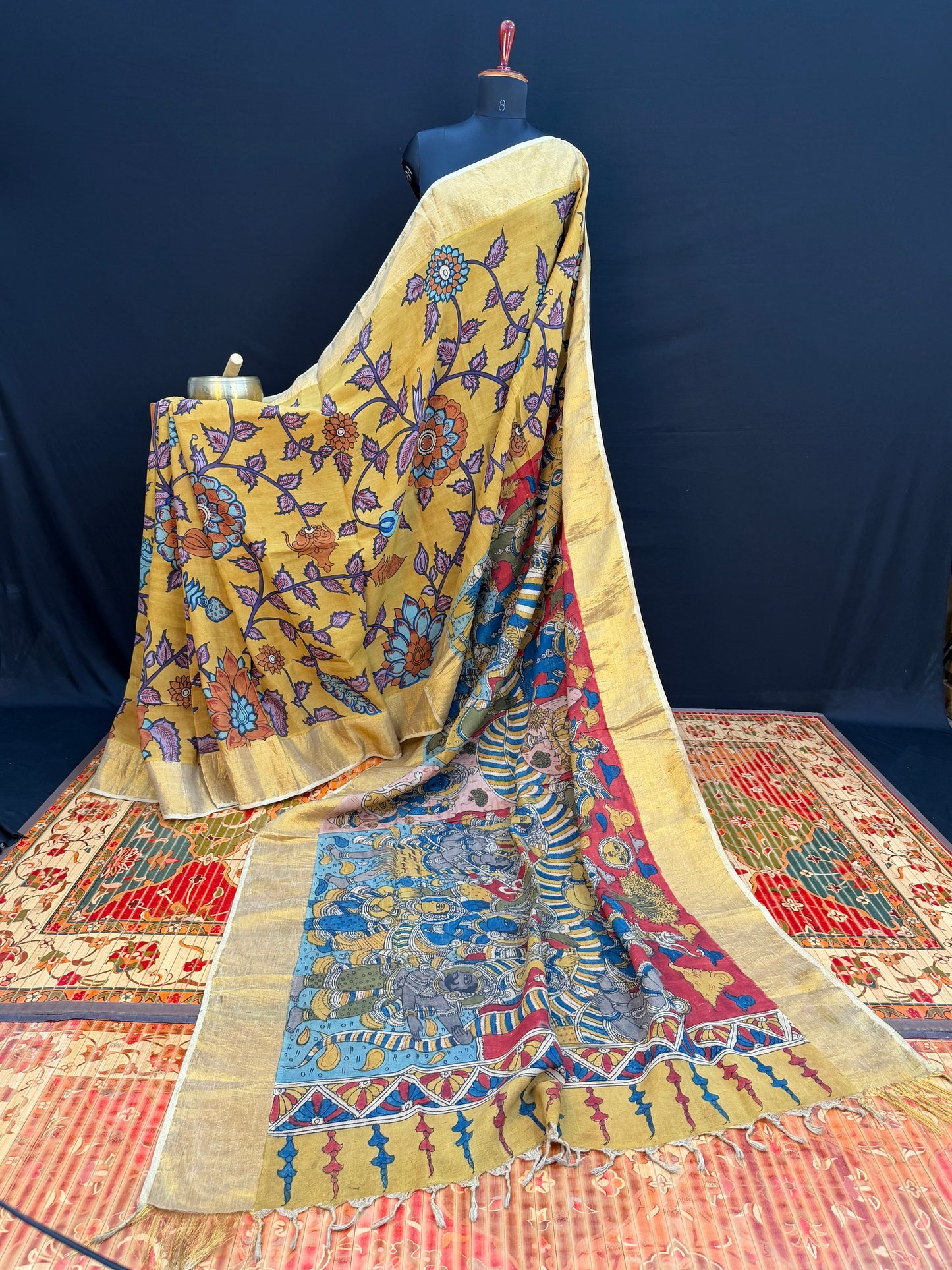 Silkcotton Penkalamkari Saree