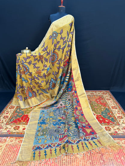 Silkcotton Penkalamkari Saree