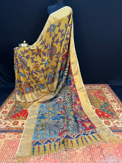 Silkcotton Penkalamkari Saree