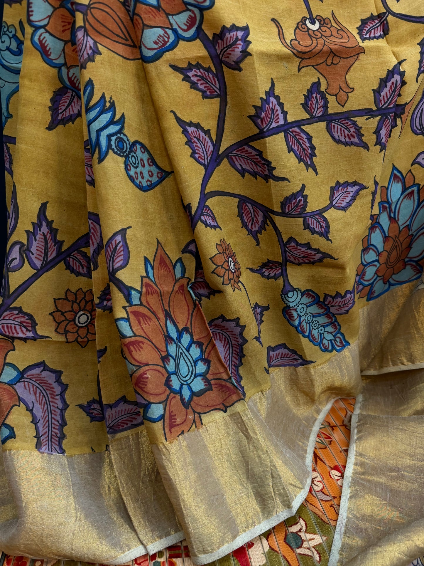 Silkcotton Penkalamkari Saree