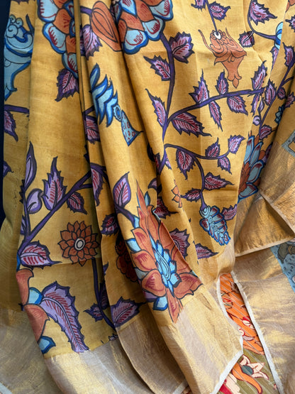 Silkcotton Penkalamkari Saree