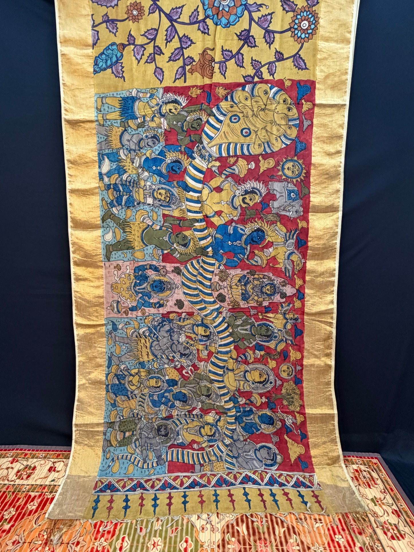 Silkcotton Penkalamkari Saree