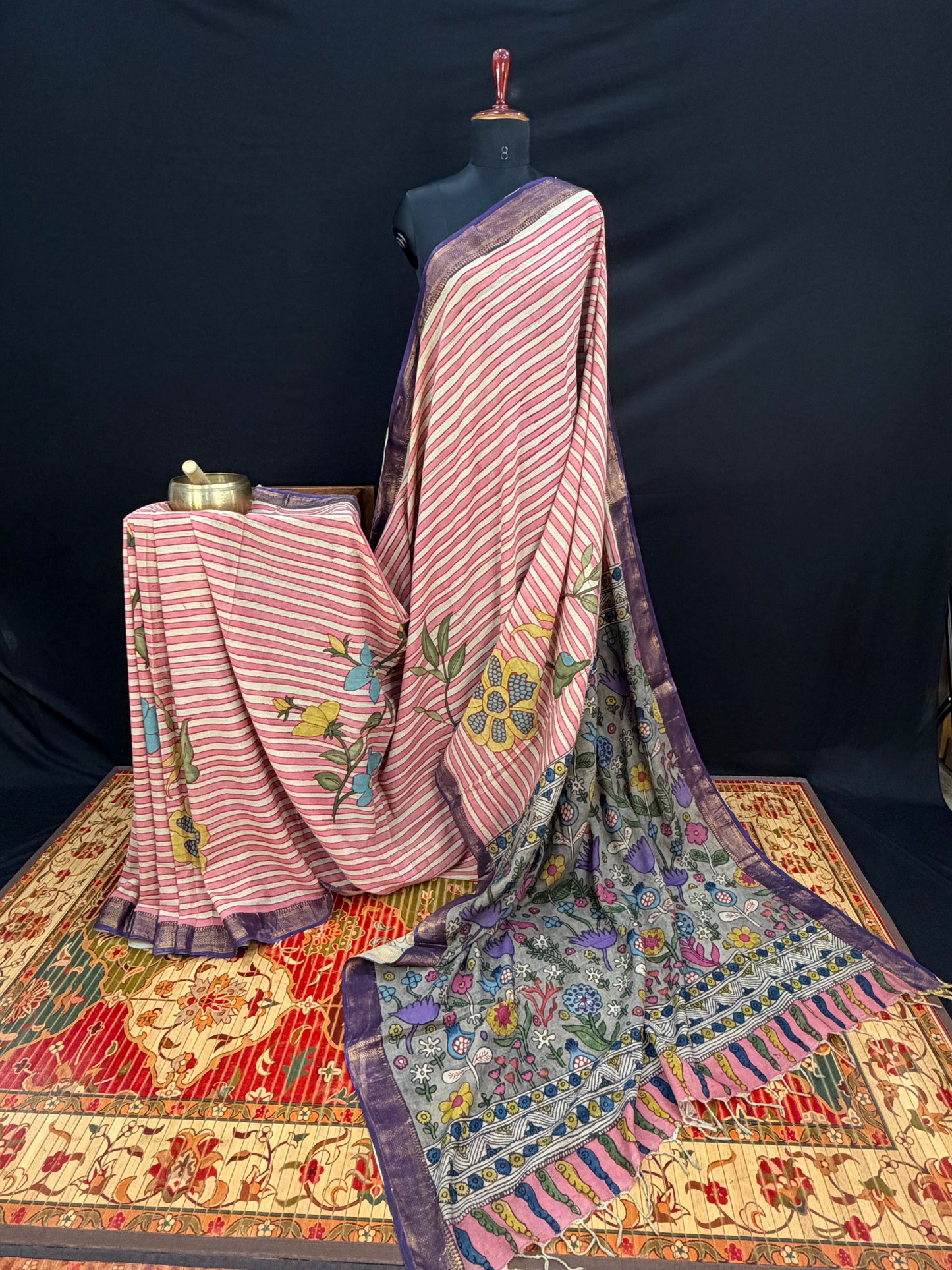Silkcotton Penkalamkari Saree