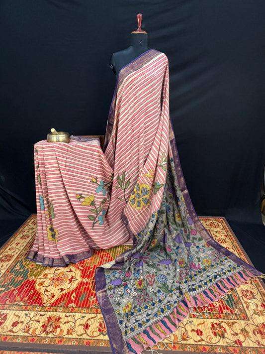 Silkcotton Penkalamkari Saree