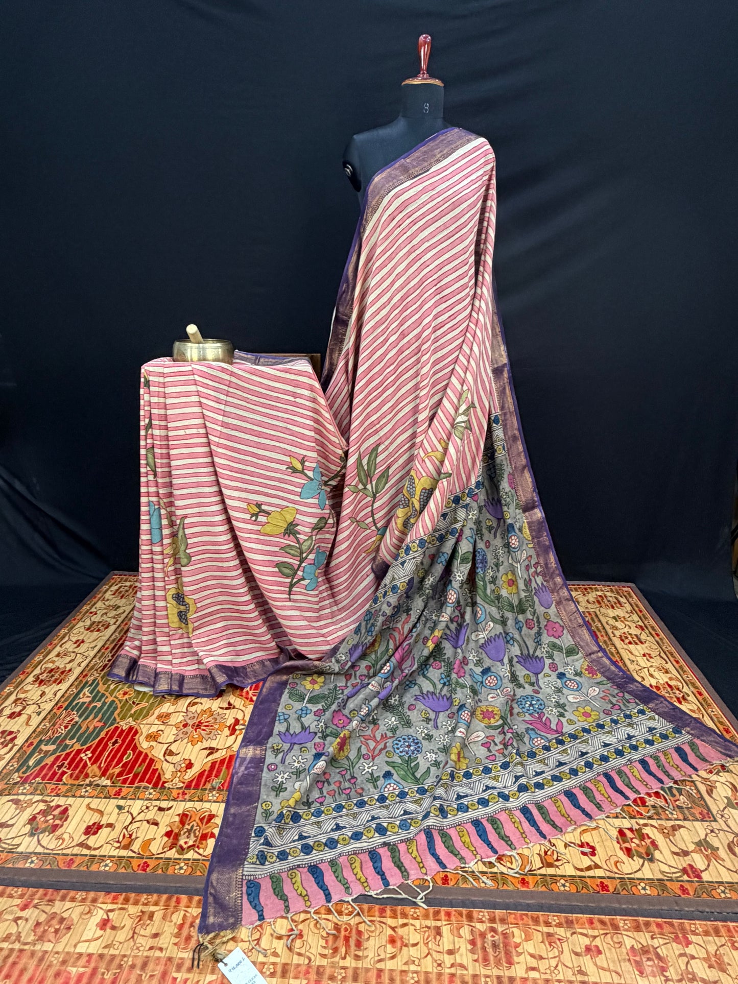 Silkcotton Penkalamkari Saree