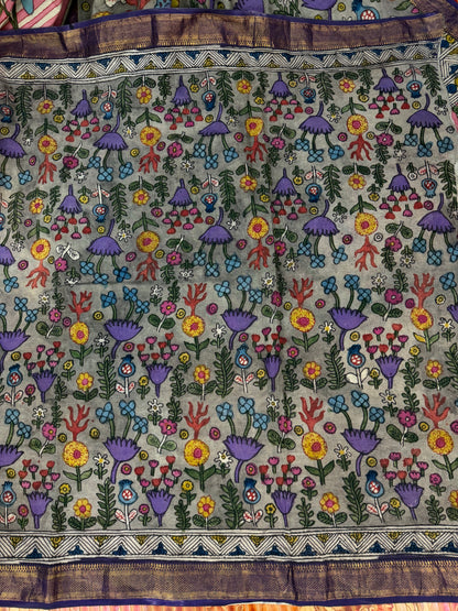 Silkcotton Penkalamkari Saree