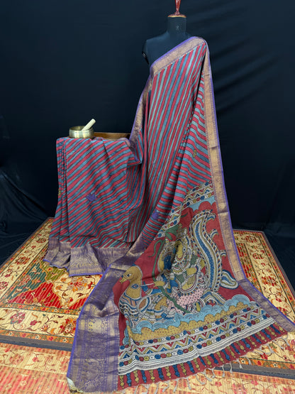 Silkcotton Penkalamkari Saree