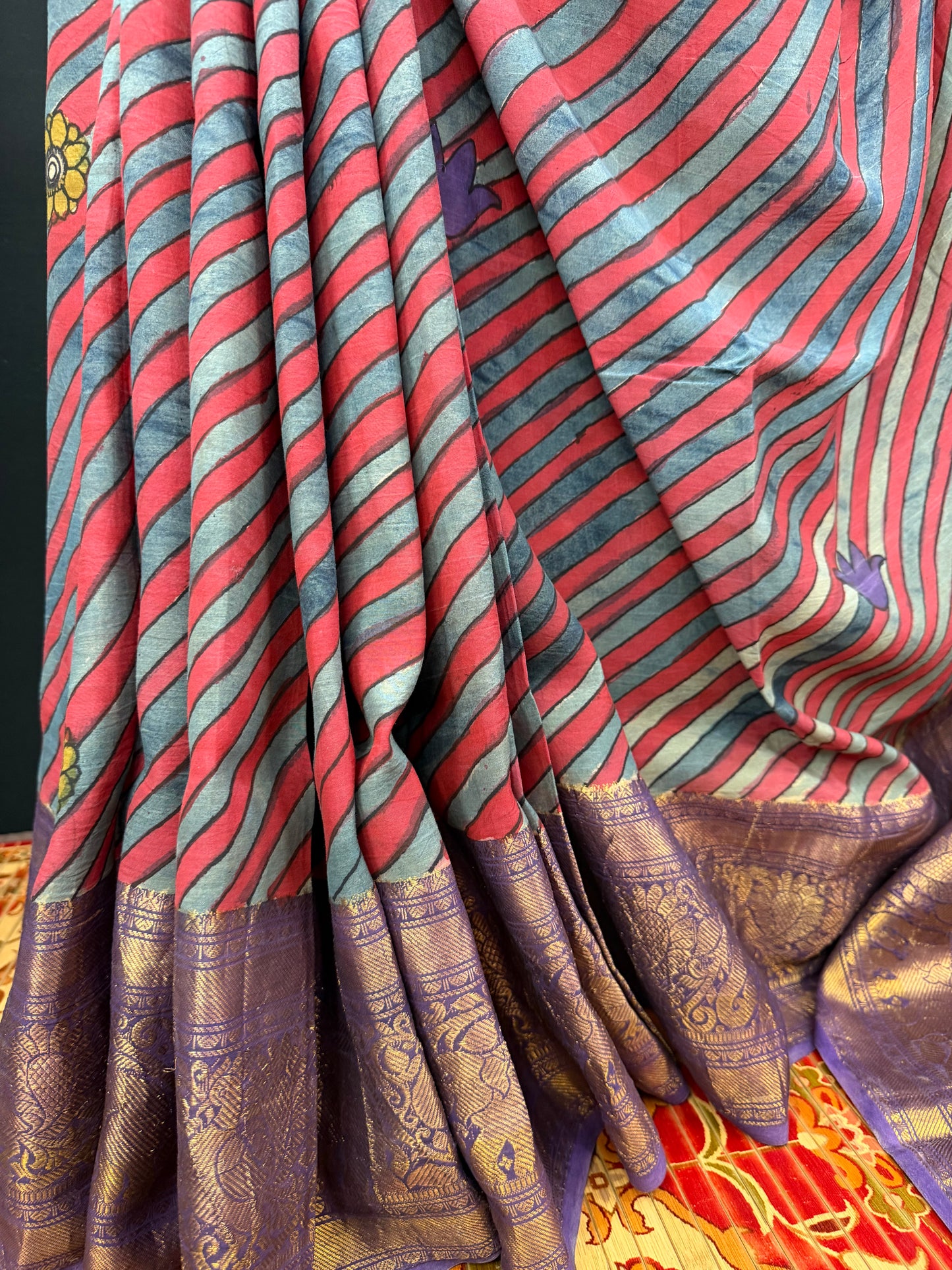 Silkcotton Penkalamkari Saree
