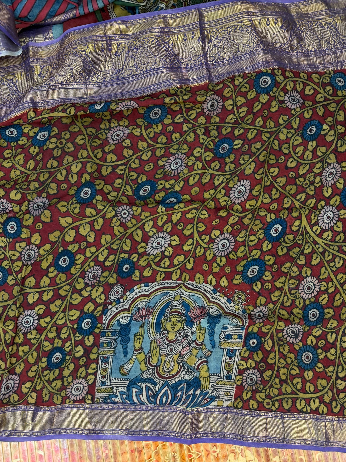 Silkcotton Penkalamkari Saree