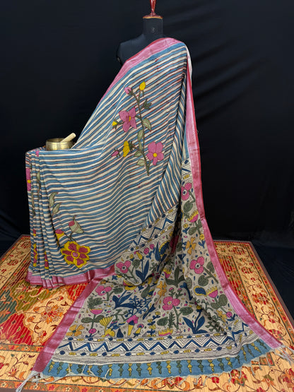 Silkcotton Penkalamkari Saree