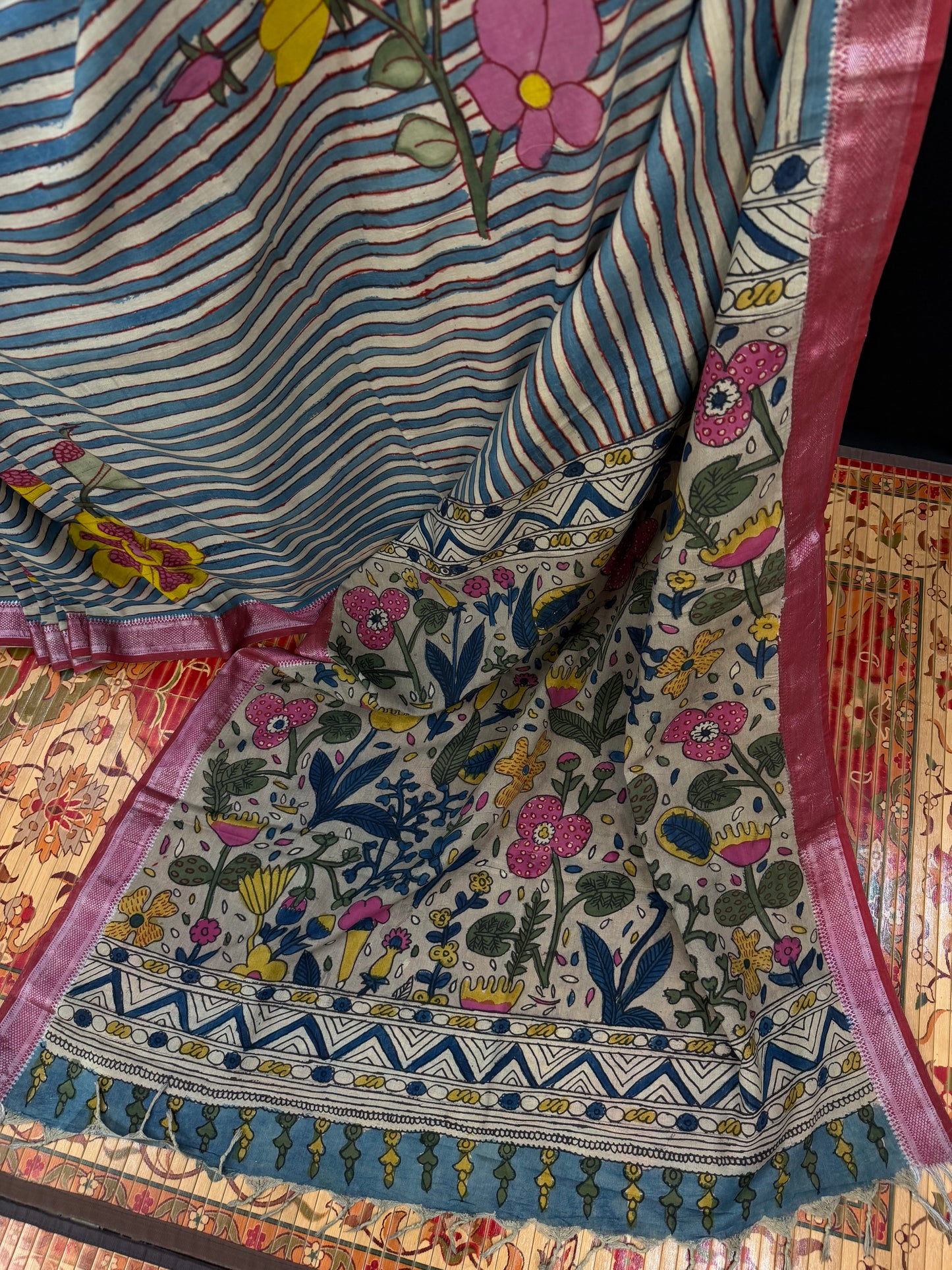 Silkcotton Penkalamkari Saree