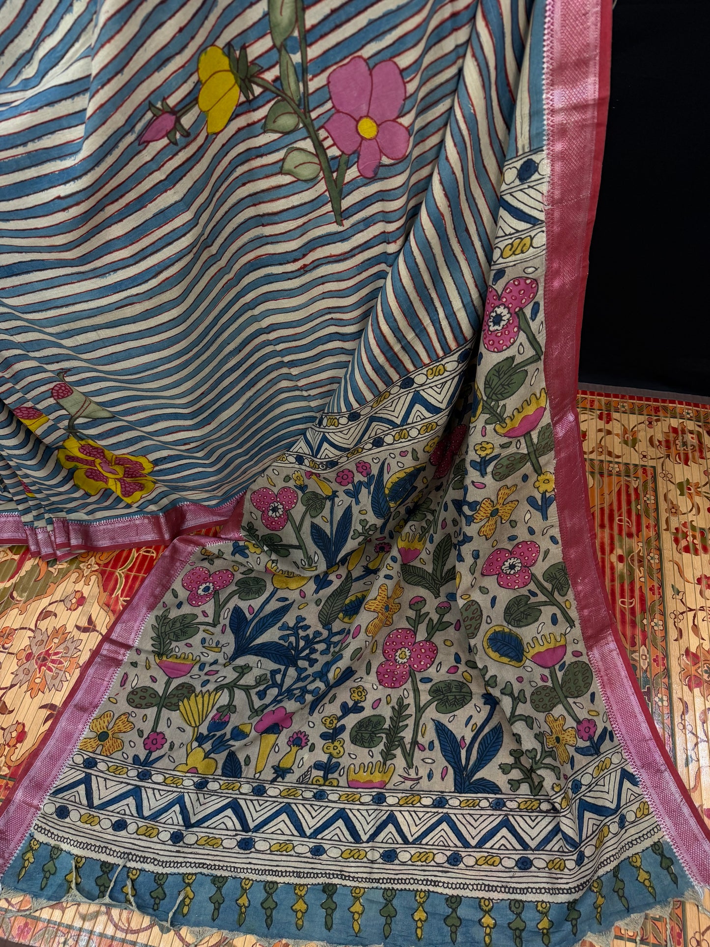 Silkcotton Penkalamkari Saree