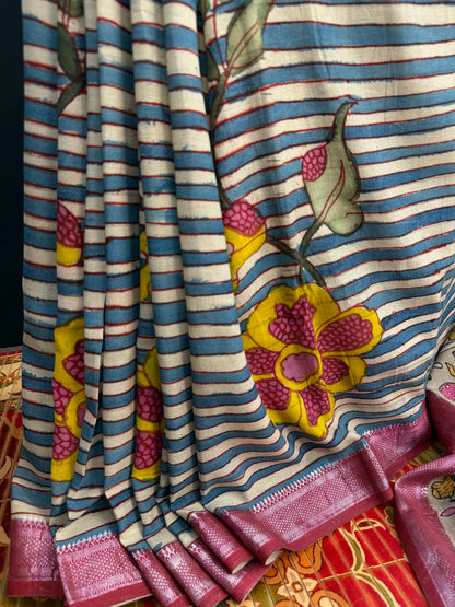 Silkcotton Penkalamkari Saree