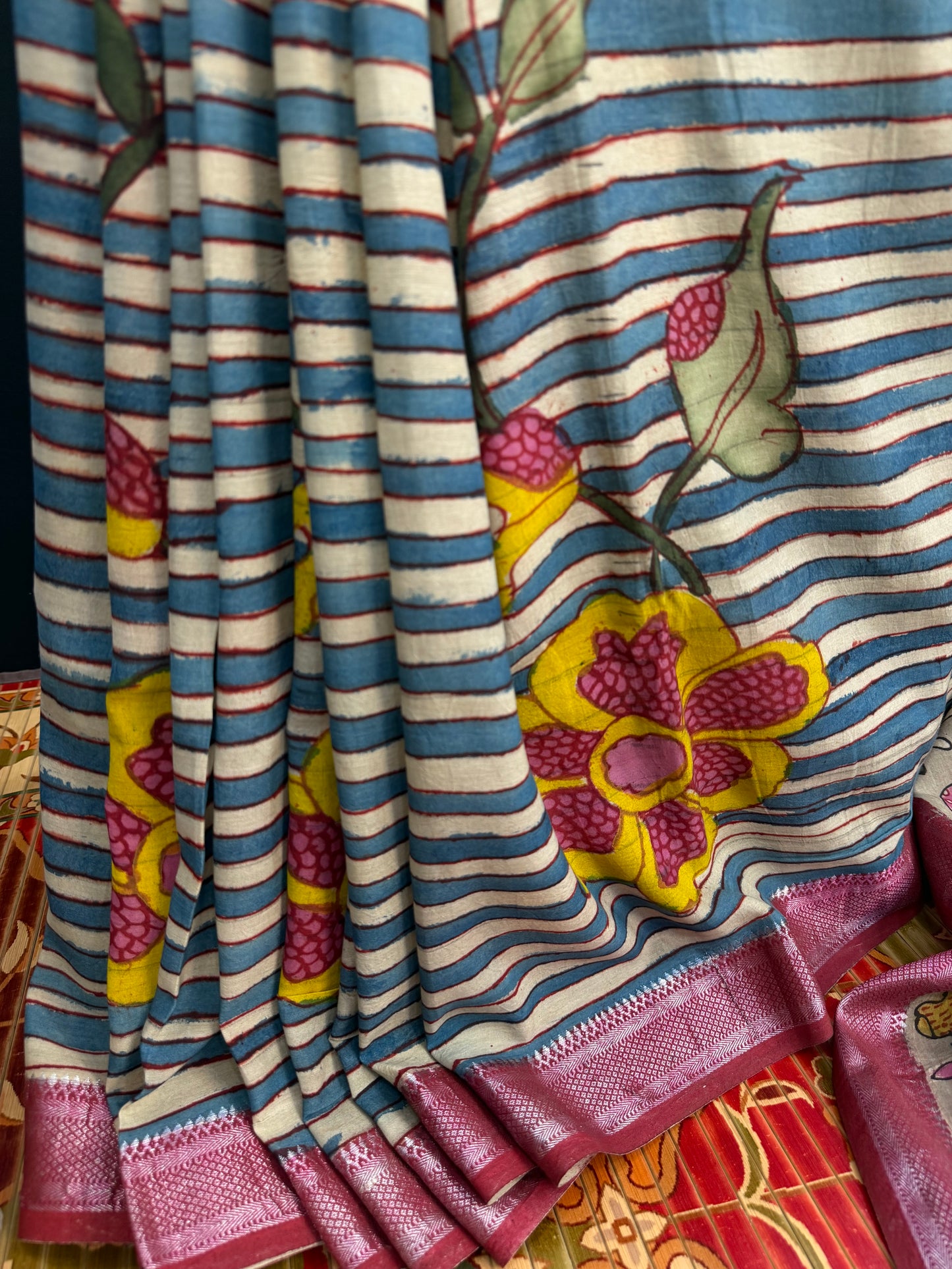 Silkcotton Penkalamkari Saree