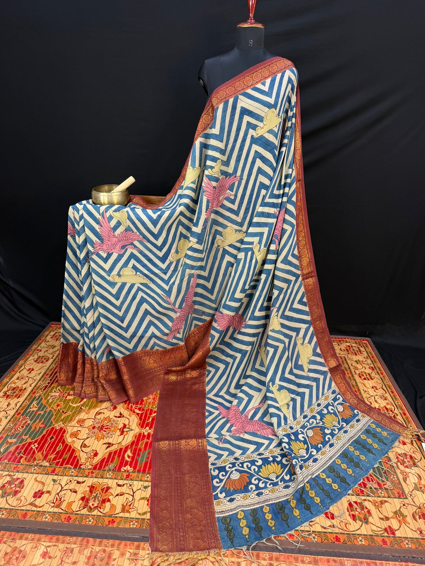 Silkcotton Penkalamkari Saree