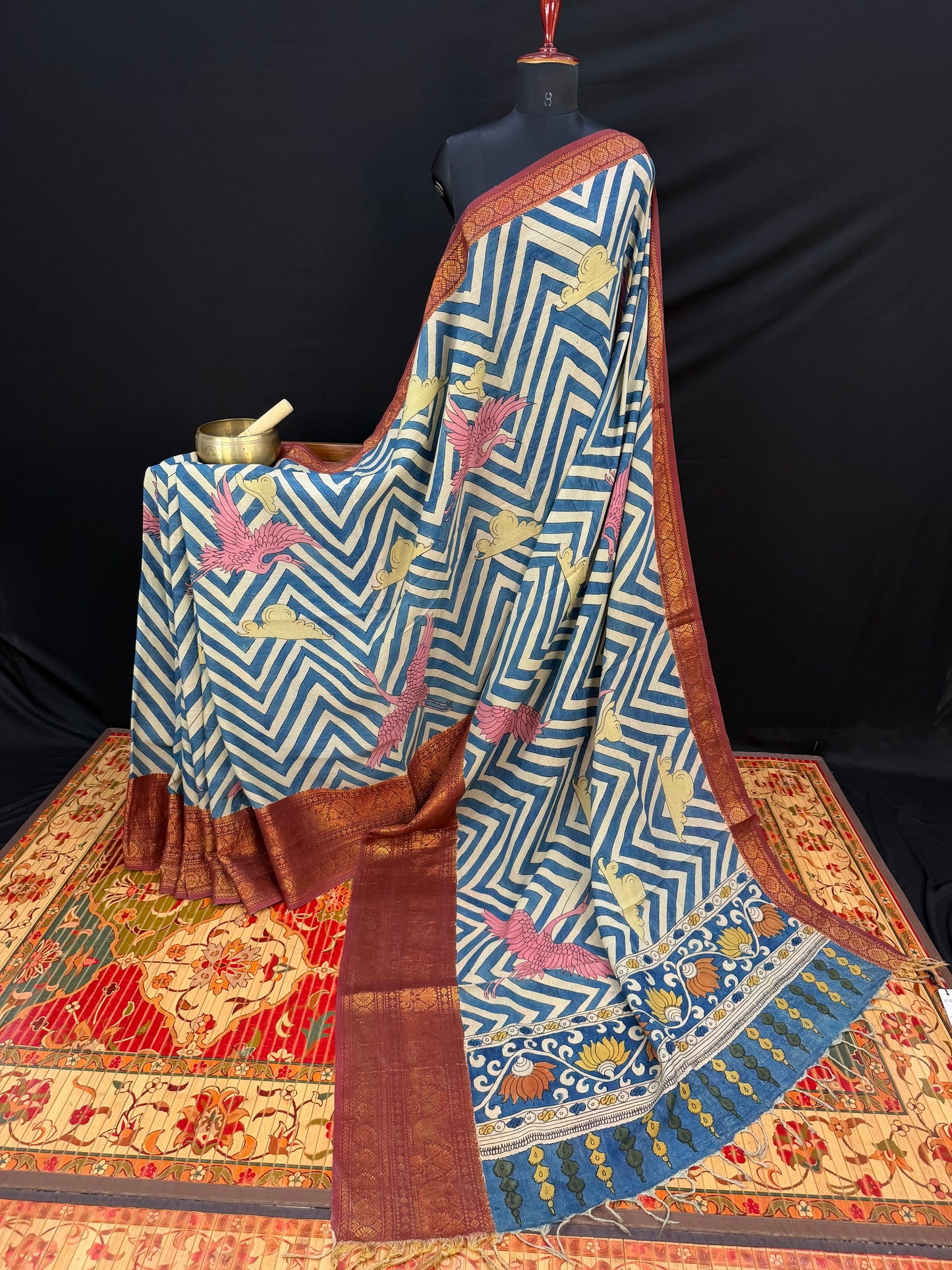 Silkcotton Penkalamkari Saree