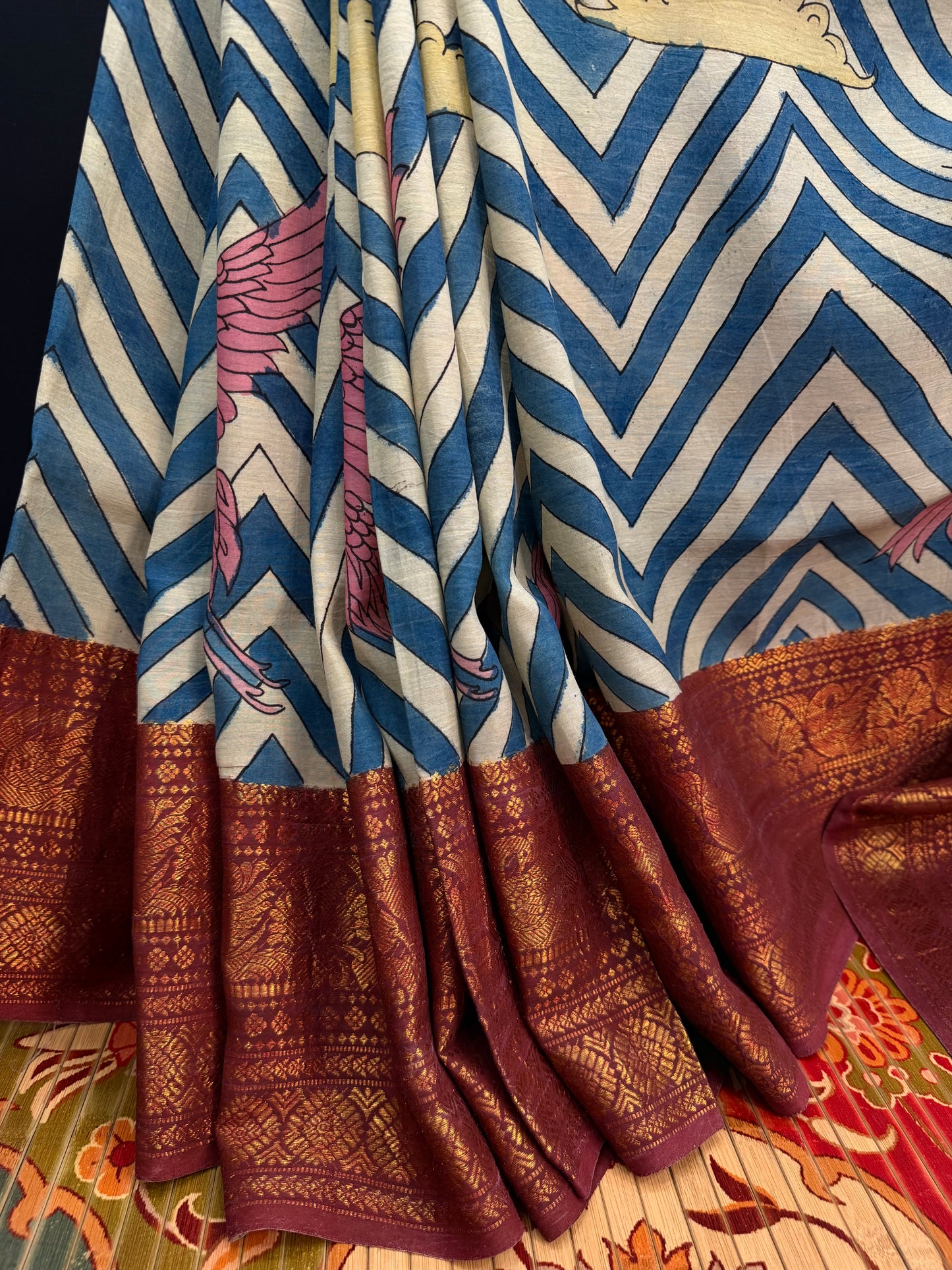Silkcotton Penkalamkari Saree