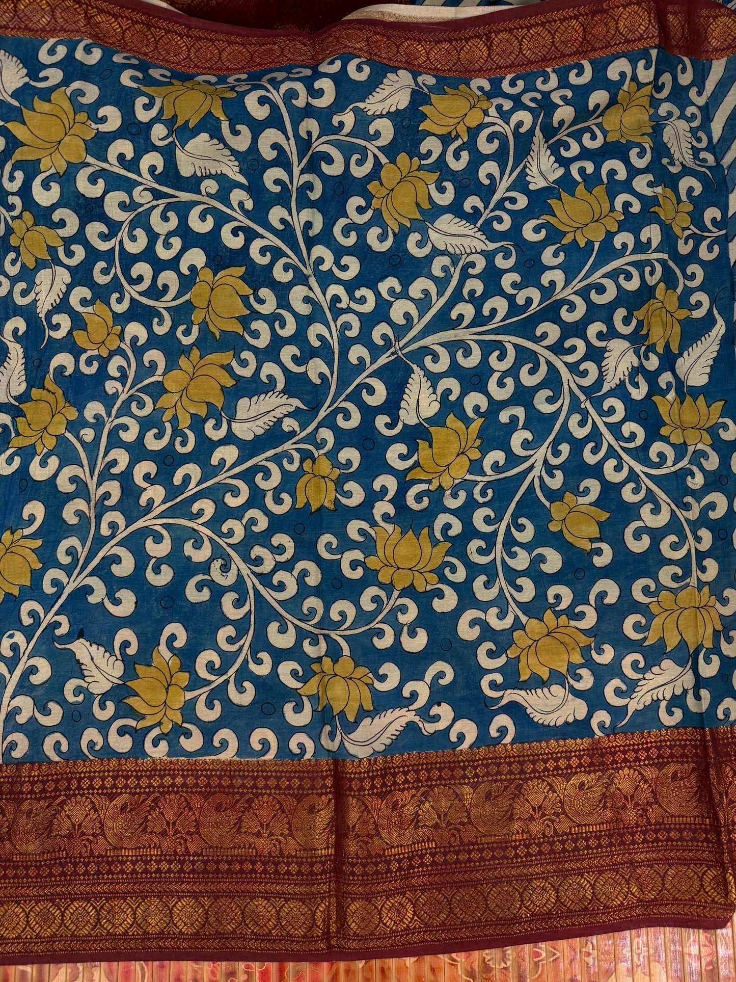 Silkcotton Penkalamkari Saree