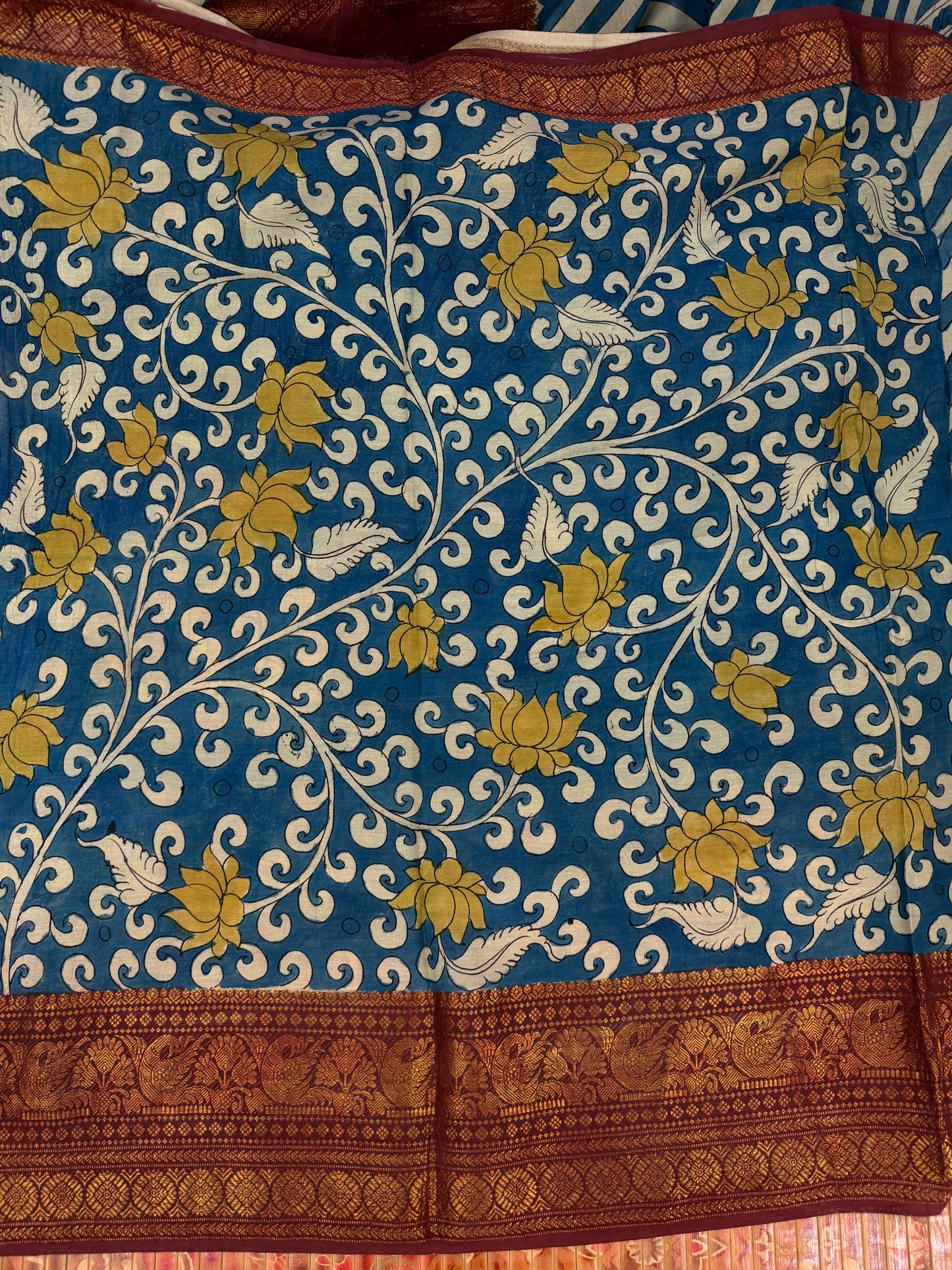 Silkcotton Penkalamkari Saree