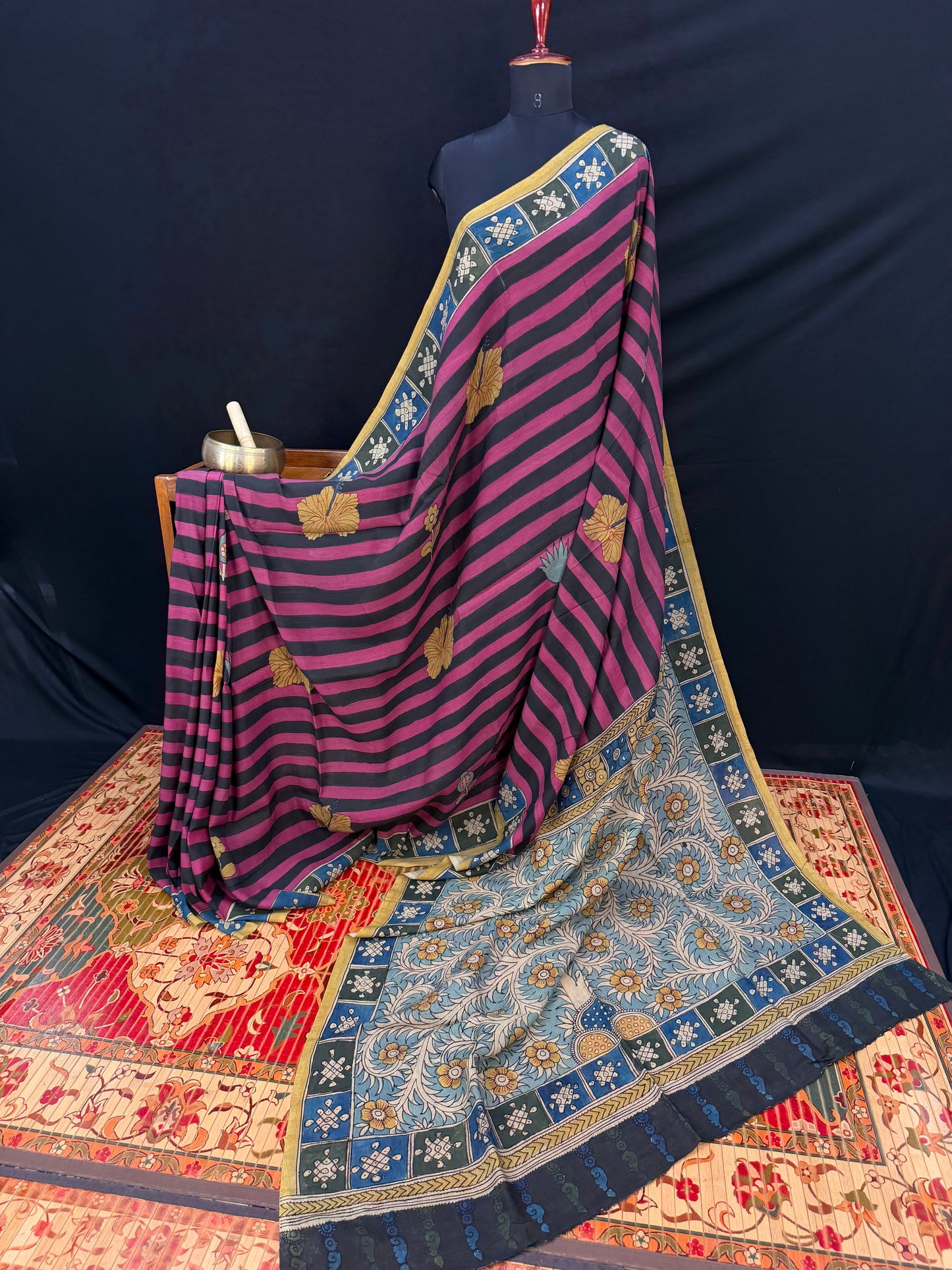 Silkcotton Penkalamkari Saree