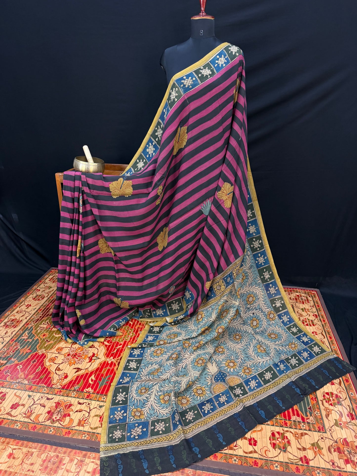 Silkcotton Penkalamkari Saree