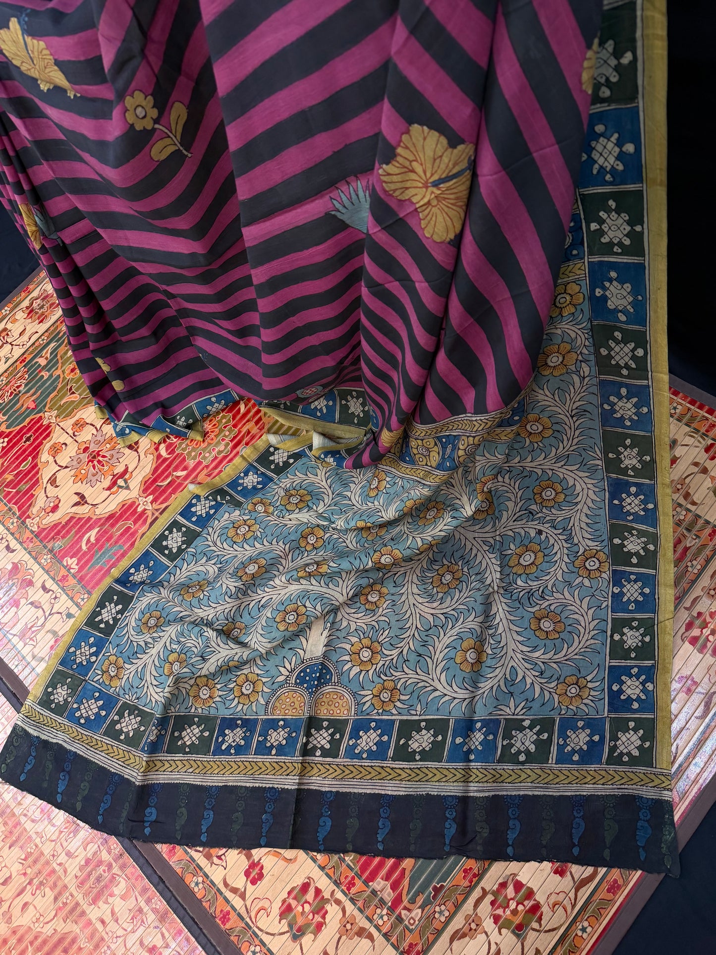 Silkcotton Penkalamkari Saree