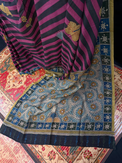Silkcotton Penkalamkari Saree