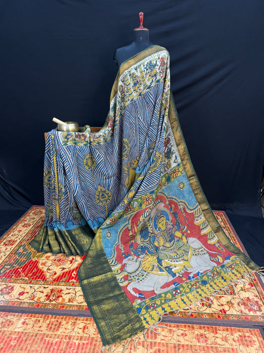 Silkcotton Penkalamkari Saree