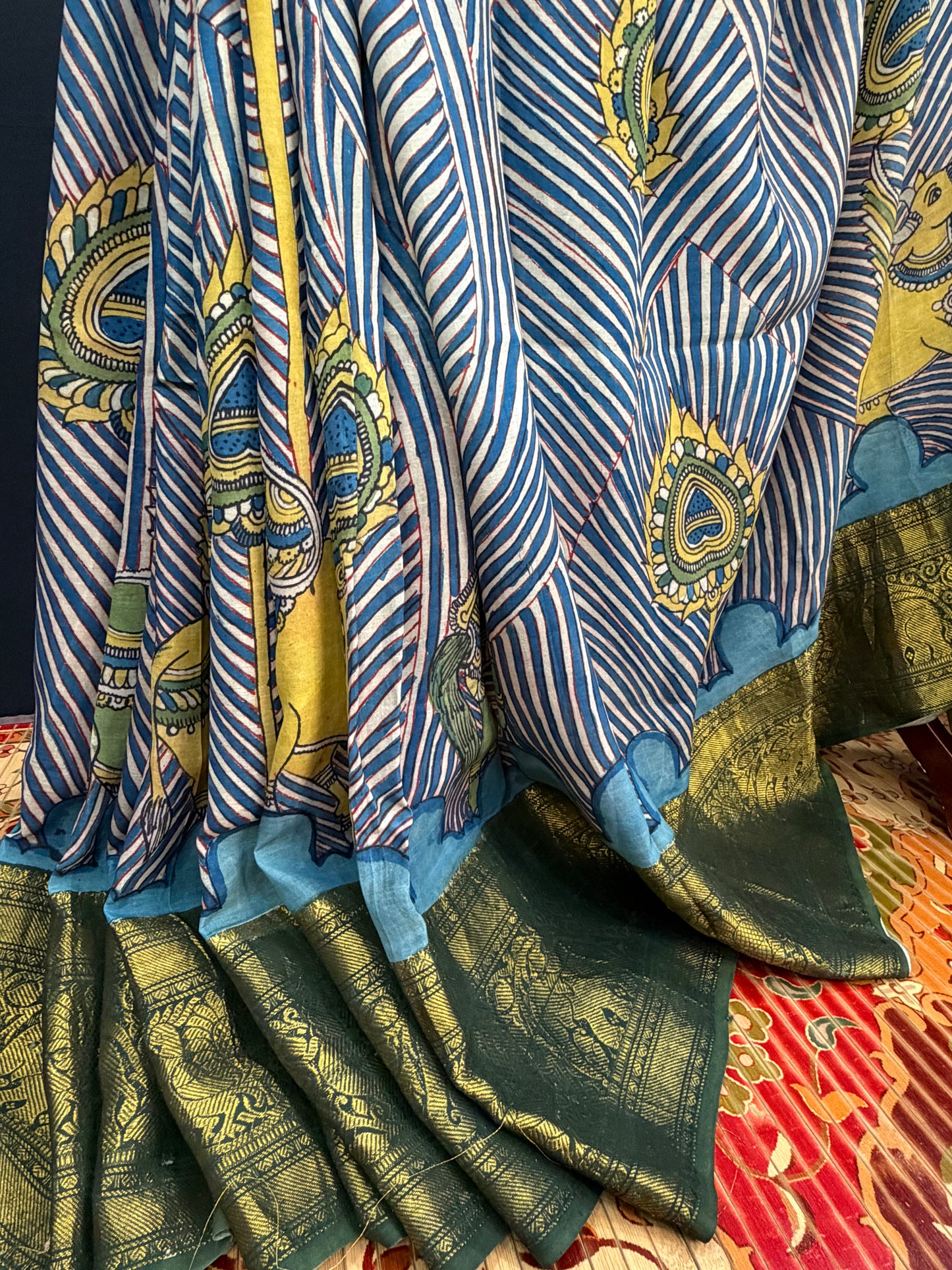 Silkcotton Penkalamkari Saree