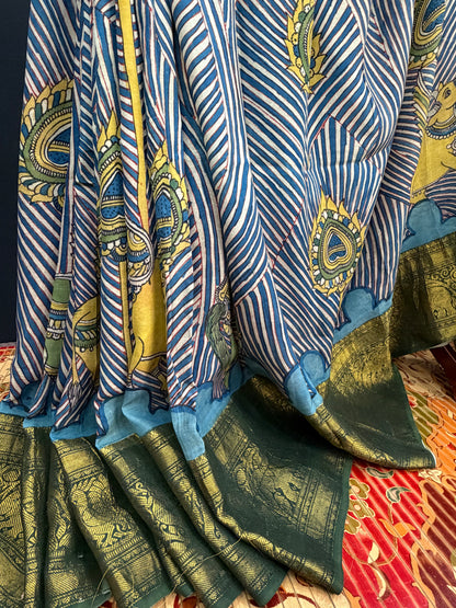 Silkcotton Penkalamkari Saree