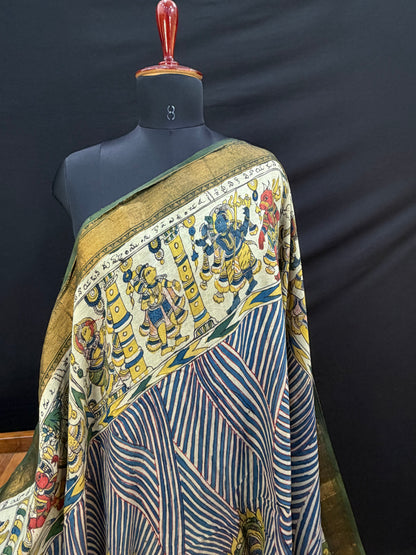 Silkcotton Penkalamkari Saree