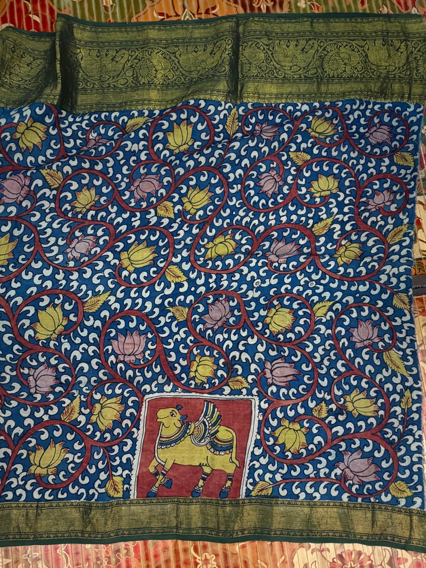 Silkcotton Penkalamkari Saree