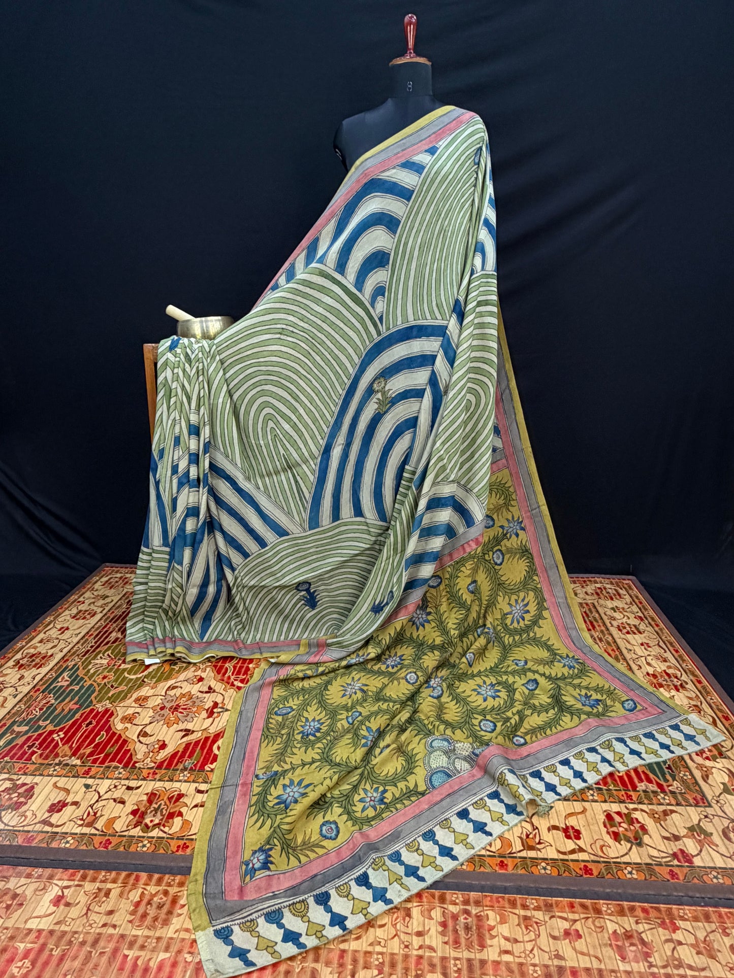 Silkcotton Penkalamkari Saree