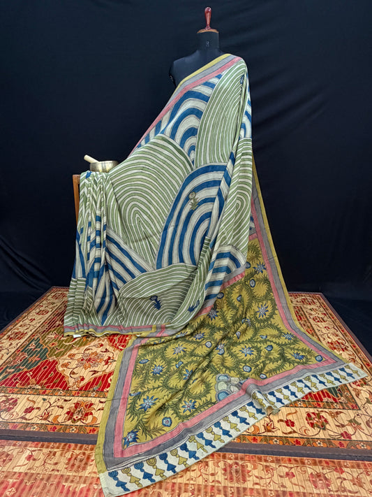 Silkcotton Penkalamkari Saree