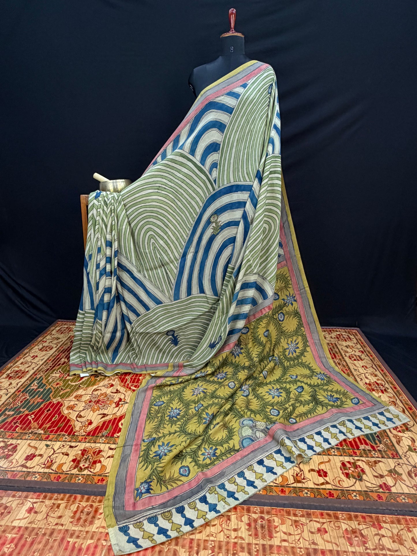 Silkcotton Penkalamkari Saree