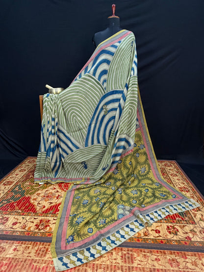 Silkcotton Penkalamkari Saree