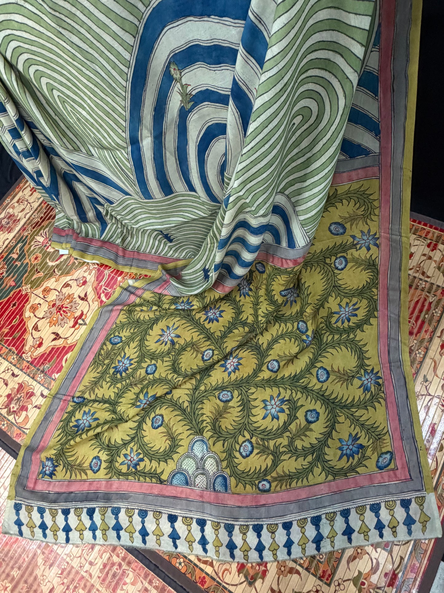 Silkcotton Penkalamkari Saree
