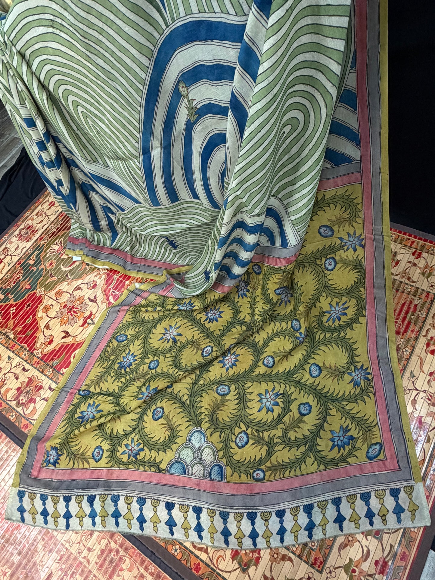 Silkcotton Penkalamkari Saree