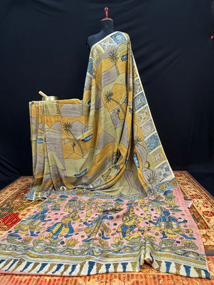 Silkcotton Penkalamkari Saree