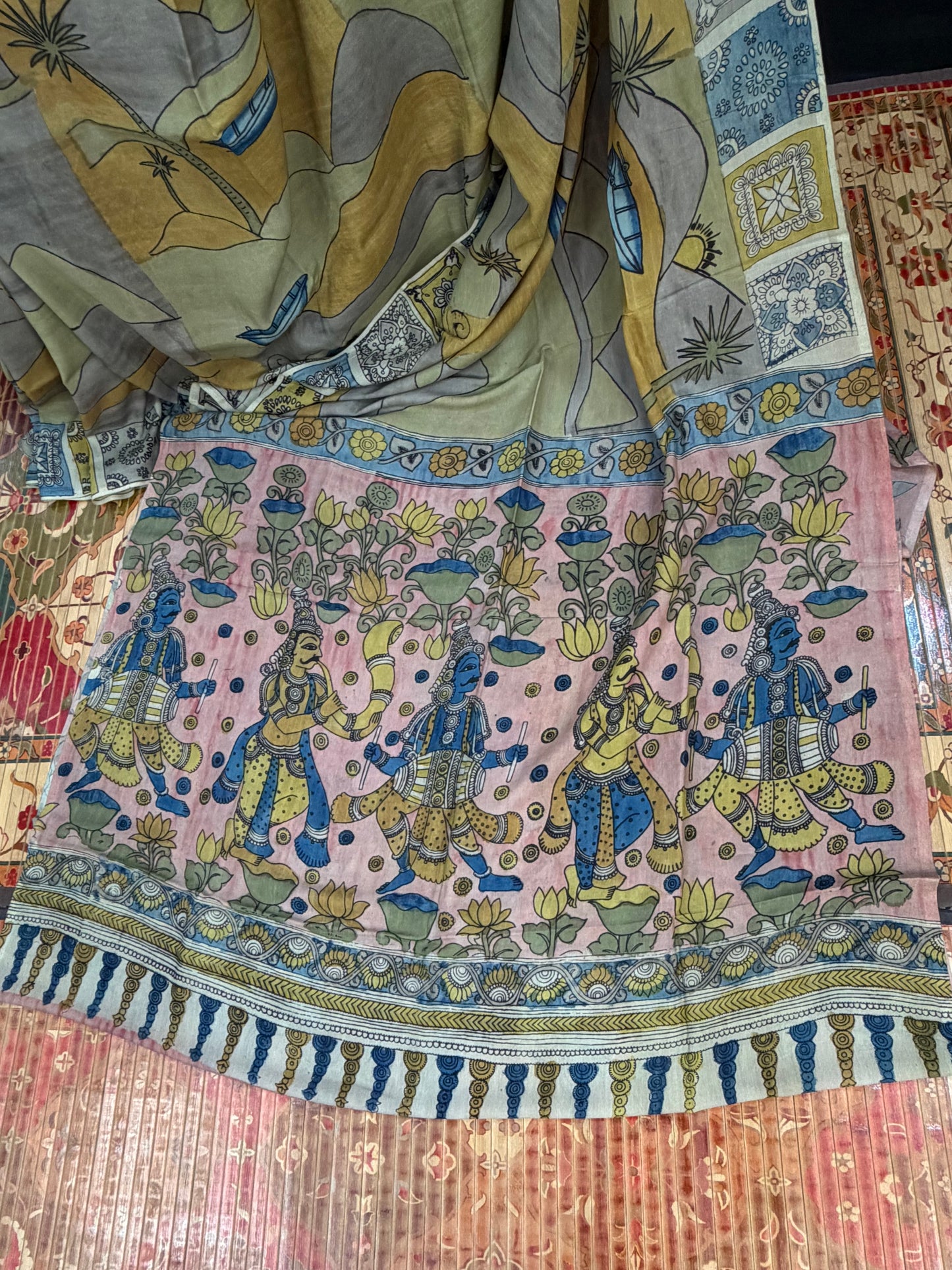 Silkcotton Penkalamkari Saree