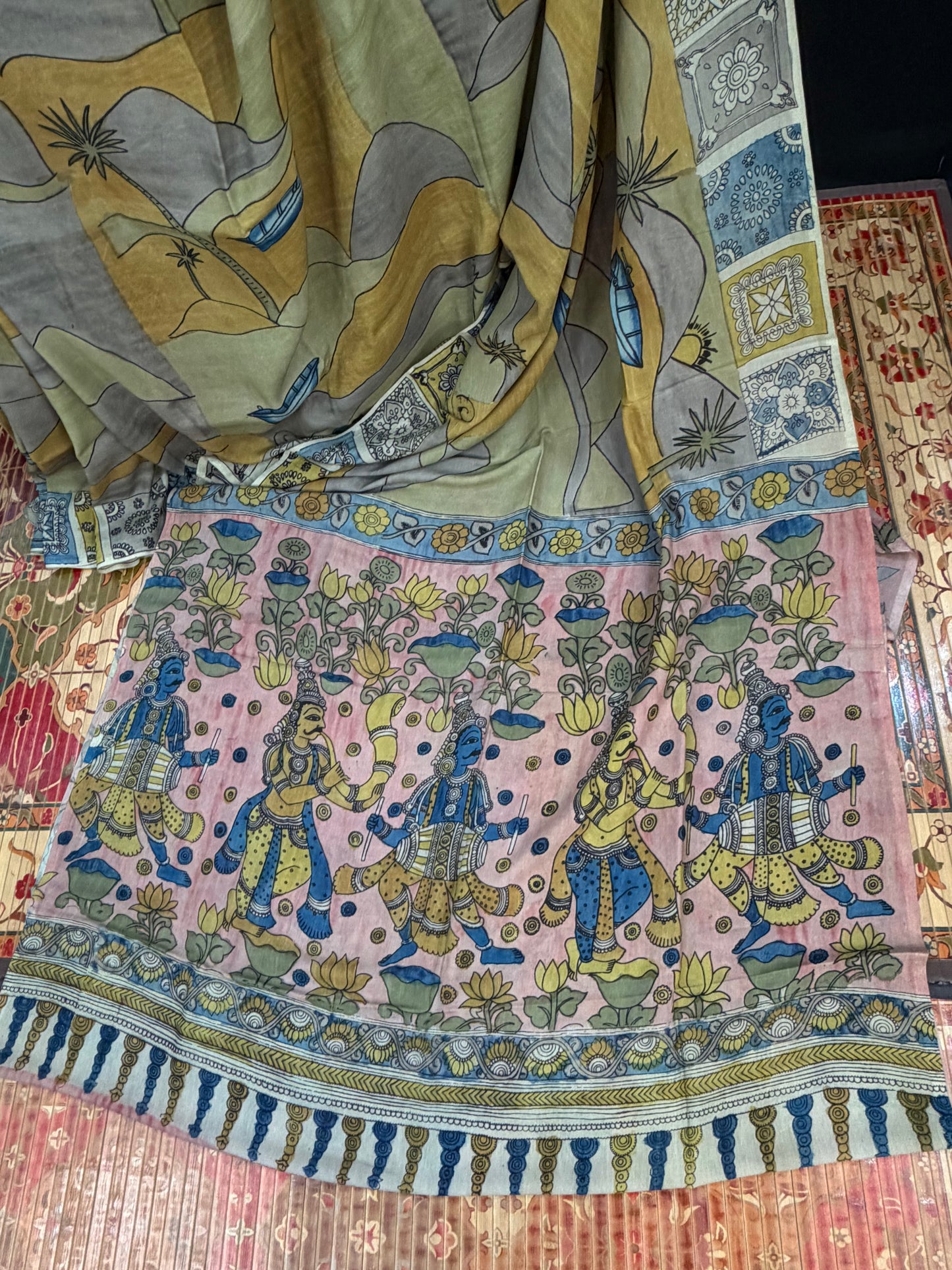 Silkcotton Penkalamkari Saree