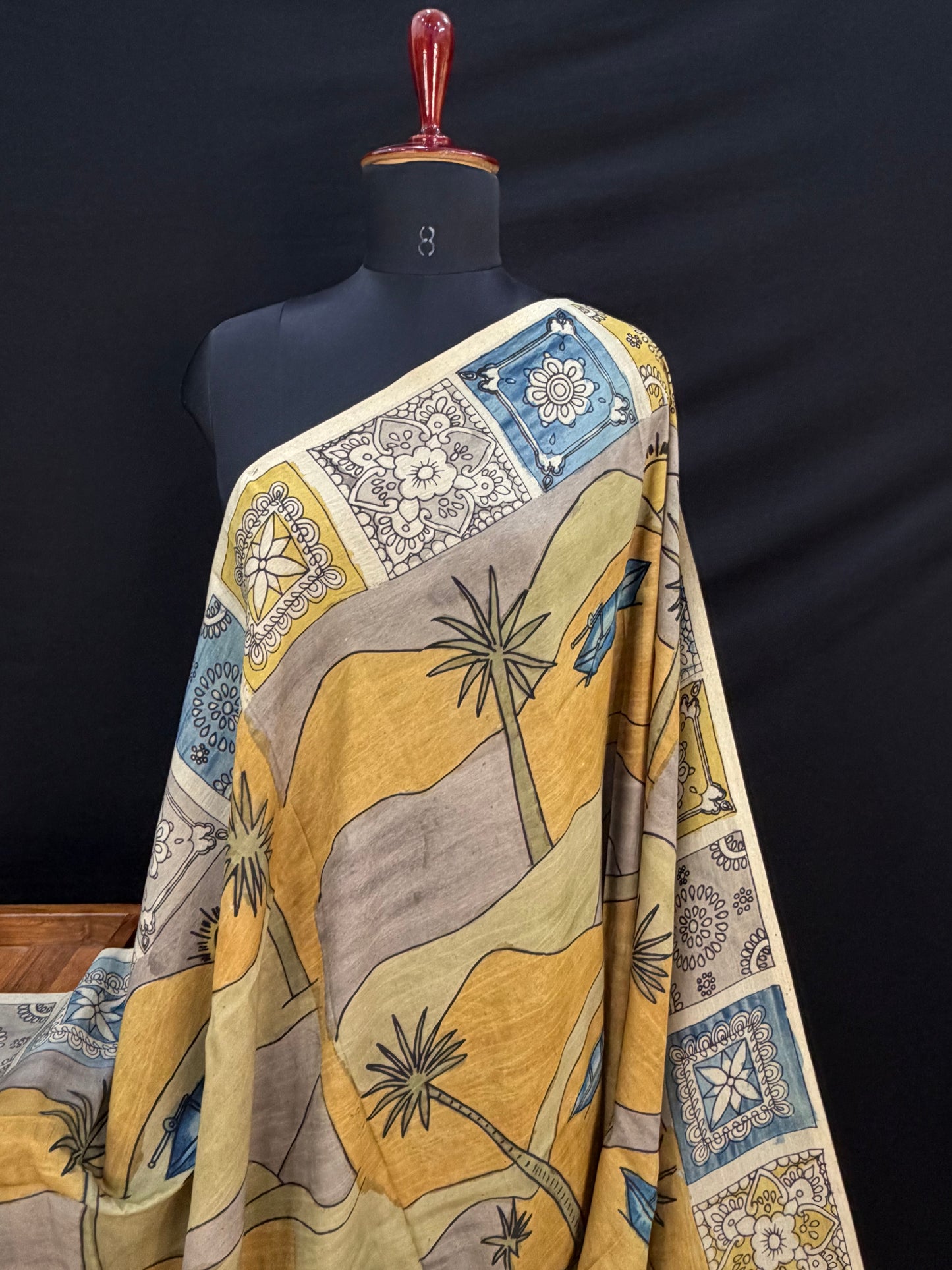 Silkcotton Penkalamkari Saree