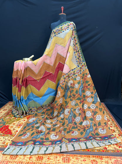 Silkcotton Penkalamkari Saree